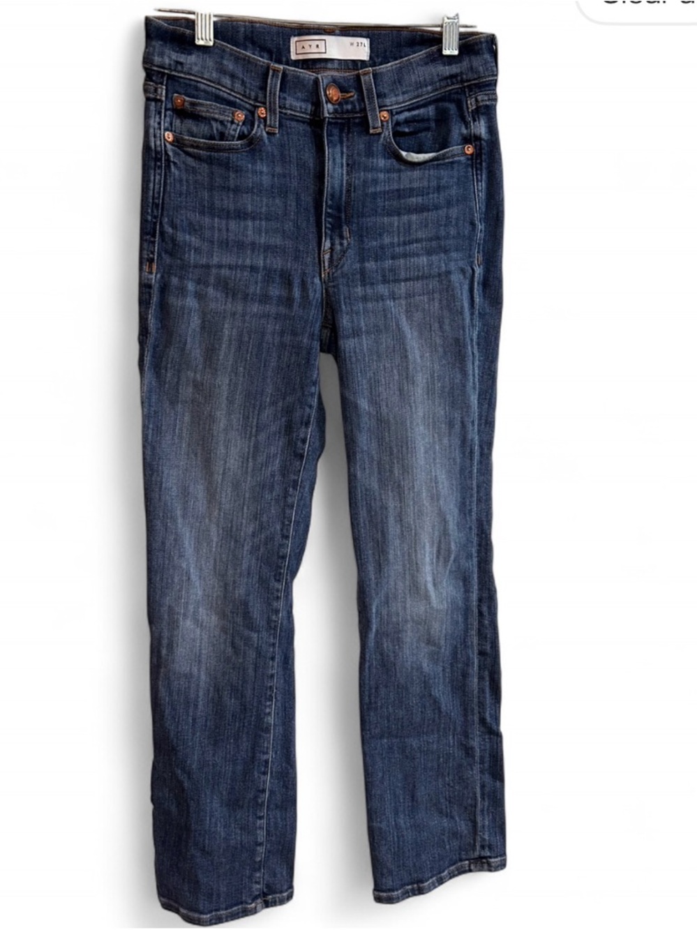 AYR Women's High-Rise Indigo Straight Jeans
